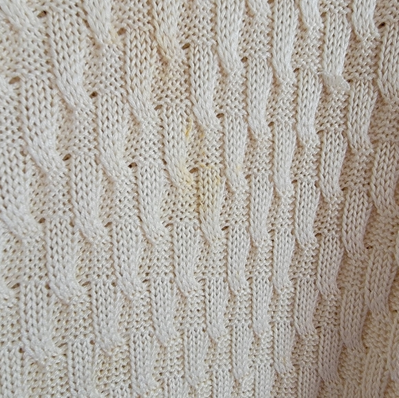 Hickey-Freeman Sport 100% Silk XXL Cable Knit Crew Neck Sweater - Picture 4 of 10